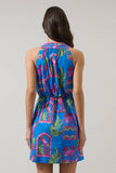 Bally Tropical Gloria Sleeveless Mini Dress- Blue Multi