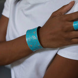 Handcrafted Blue Sea Life Patina Bracelet