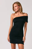 One Shoulder Double Lined Mini Dress