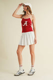 “A” Alabama Contrast Trim Tank Top