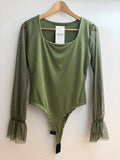 Tiffany Tulle Sleeve Italian Bodysuit