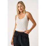 Game Day Cropped Knit Sweater Tank