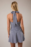 Abby Crush Halter Gingham Mini Dress