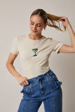 Rock Out Martini Round Neck Top