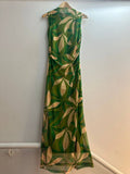 Italian Romance Sleeveless Printed Mesh Maxi Dress