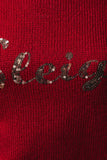 “SLEIGH” Sequined Sweater - Red