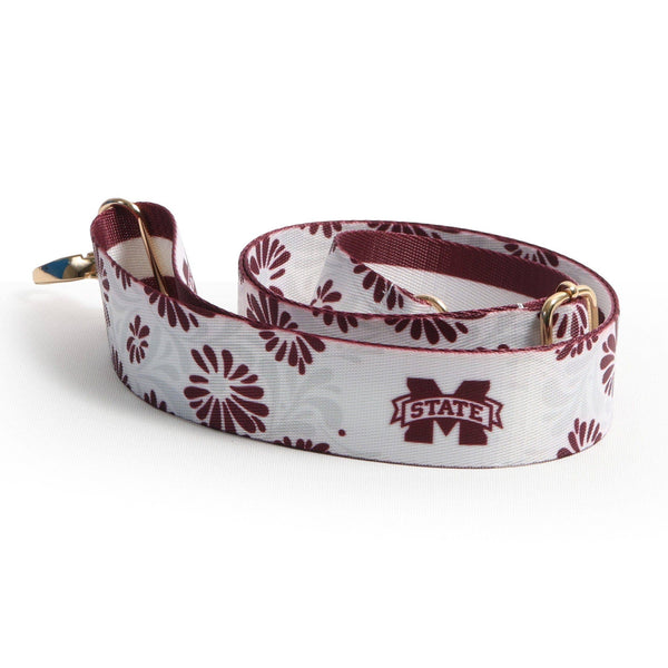 Mississippi State Bulldogs Floral Purse Strap – 1.5"
