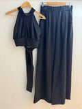 Italian 2pc Crop Top + Trousers Set