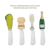 FINAL SALE Champagne Resin Polyresin Cheese Spreader Set