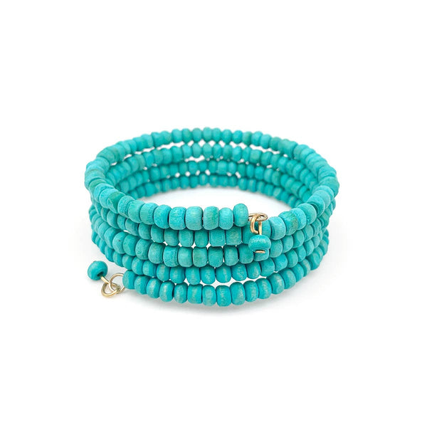 Sachi Chromatic Hues - Turquoise Coil Bracelet