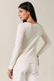 Asymmetric Notch Neck With Gold Ring Top