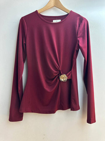 Italian Embellished Long Sleeved Top