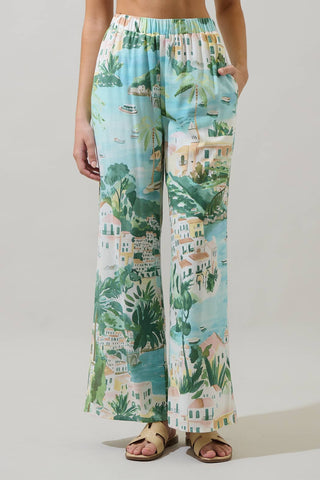 Piti Town Snipy Wide Leg Pants