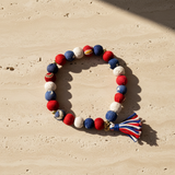 Aasha Patriotic Stackable Tassel Handcrafted Bracelet
