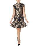 Donna Ricco Sleeveless Easy Dress - Black/Gold