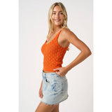 Game Day Cropped Knit Sweater Tank
