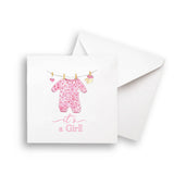 Baby Girl Clothing with “It's a Girl” Dishtowel