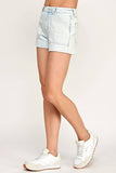 Petra High Rise Patch Pocket Shorts with Frayed Hem