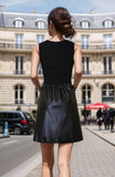 Mini Tank Dress Vegan Leather - Black