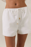 Beaded Vaca Linen Shorts