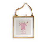 Baby Girl Clothing with “It's a Girl” Dishtowel