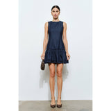 Wren Sleeveless Denim Mini - Indigo