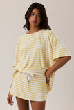 Oversized Round Neck Stripe Tee