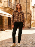 Suede Leopard Print Jacket