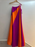 Cirque Italiano One Shoulder Two-Tone Dress