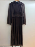 Sienna Mid Length Pleats + Tulle Cape Dress
