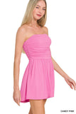 Double Layered Strapless Tube Top Romper