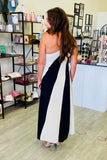 Cirque Italiano One Shoulder Two-Tone Dress