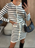 Yacht Club 2pc Striped Top & Skirt Set