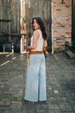 Bell Jar Denim Drawstring Waistband Wide Leg Pants
