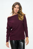 Brushed Knit Off the Shoulder Top - Multiple Colors