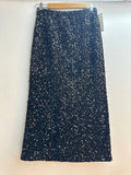 FINAL SALE Italian Holiday Sequined Velvet Midi Skirt