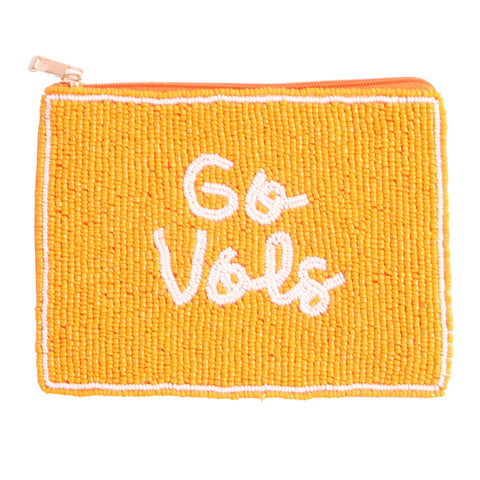 Hand Beaded Coin Pouch - Tennessee Volunteers