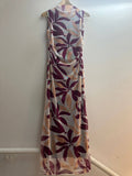 Italian Romance Sleeveless Printed Mesh Maxi Dress