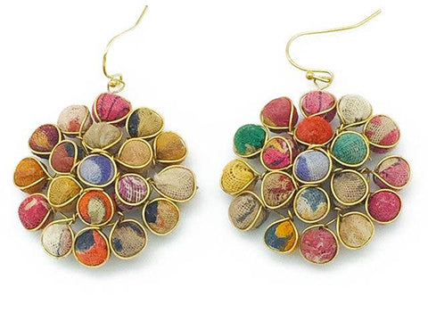 Aasha Beaded Circle Earrings