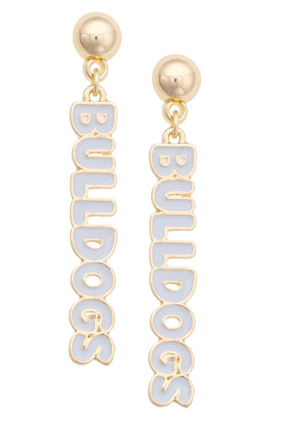Mississippi State Bulldogs Puffy Nameplate Earrings