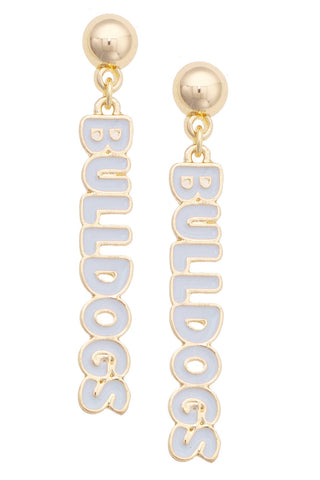 Mississippi State Bulldogs Puffy Nameplate Earrings