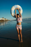 Creamsicle Stripe Sweater Shorts