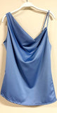 Venti6 Asymmetrical Adjustable Satin Cami Top