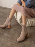 The Dakota | Cedar Wood Heeled Chelsea Bootie: CEDAR WOOD