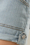 Sunday Stretchy Mid Rise Denim Shorts
