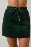 Corduroy Mini Skirt- Green