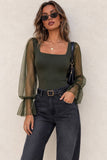 Tiffany Tulle Sleeve Italian Bodysuit