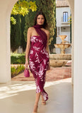 The Tuscany Italian Satin Dress with Scarf