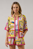 Marnie Button Up Shirt Talmar Postcard: Multi / XS