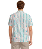 Shark Snack Linen Cabana Shirt - Men's Button Down Shirt: M